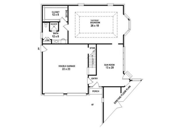 2 car attached garage 44"x 40" 591 sq. ft. - Image 2
